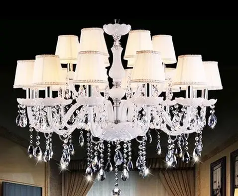 Садовая люстра хрустальный светильник белая современный минималистичный для