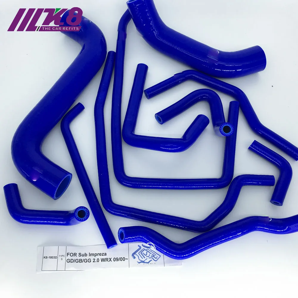 Силиконовый шланг для радиатора IMPREZA WRX/STi GDA GDB/GB/GG 2000 2008 красный/синий/черный|Шланги и зажимы| |