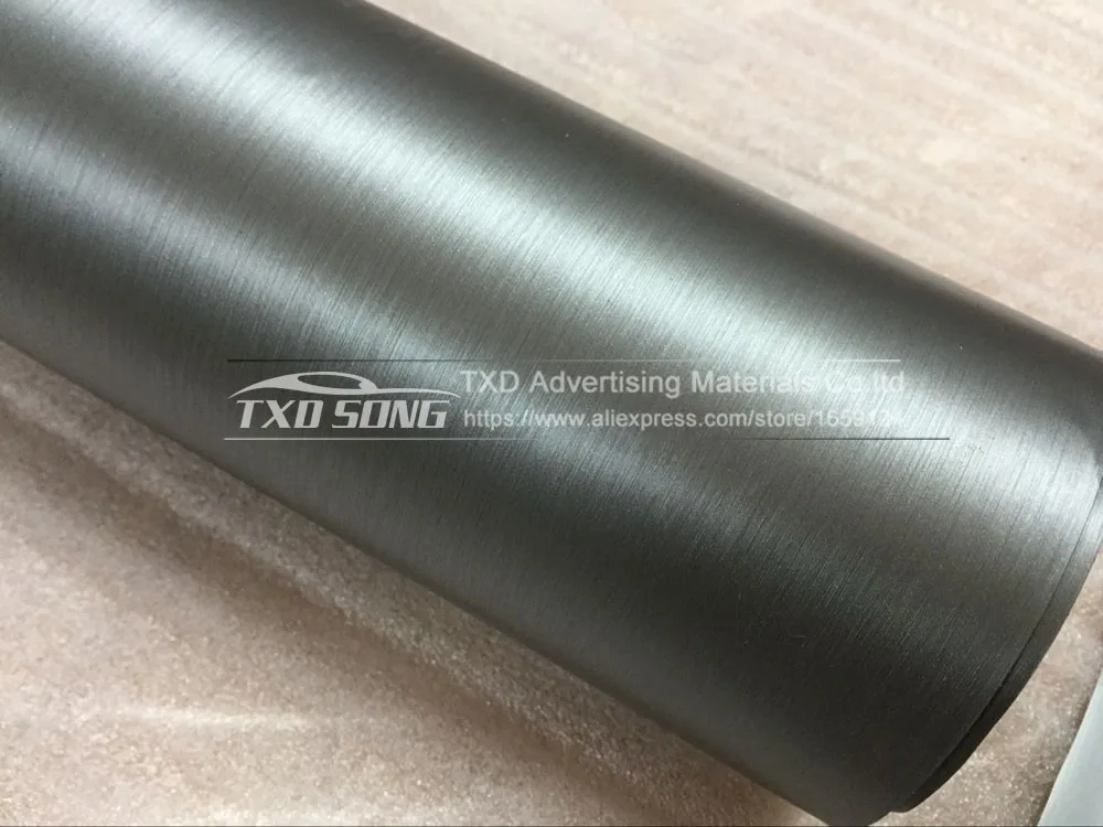 Premium Grey Matte Chrome Brushed Metallic Vinyl Film Sticker Bubble Free Car Wrapping brushed film | Автомобили и мотоциклы