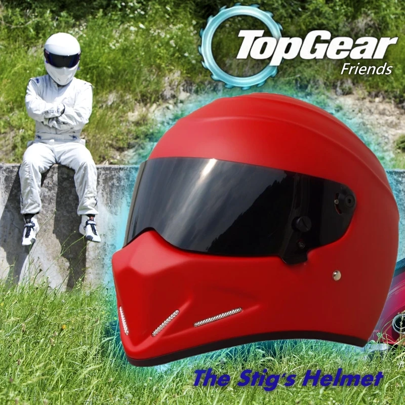 Матовый красный шлем TopGear/коллекционные Поклонники TG как свинка Симпсона/с