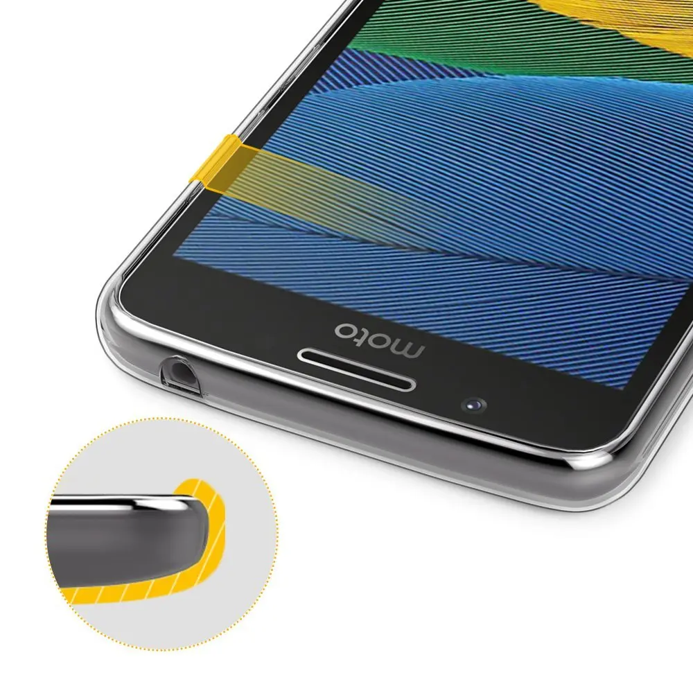 UPaitou Clear TPU Case for Motorola Moto G5 / Plus Transparent Soft Sinicon Back Cover G5+ |