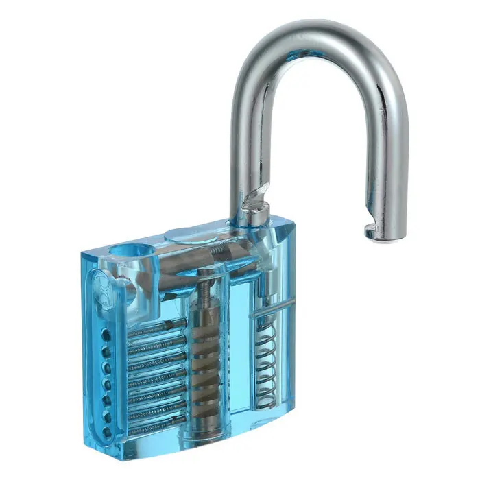 Прозрачный висячий замок Cutaway вид изнутри Палочки замком слесарный инструмент