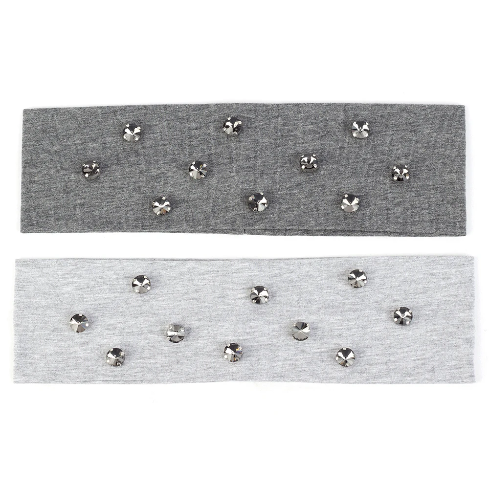 Женская лента для волос Geebro аксессуары со стразами повязка из хлопка эластичная