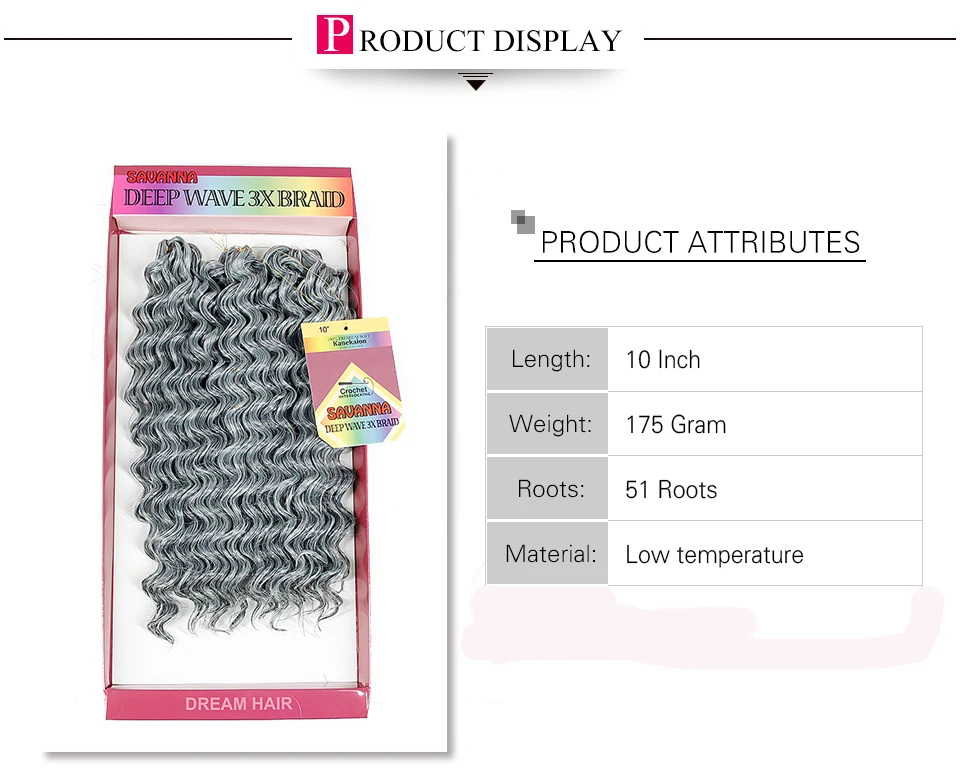 YXCHERISHAIR (3 шт./лот) 175 г 10 &quotNatural синтетических плетение волос Ombre глубокая волна