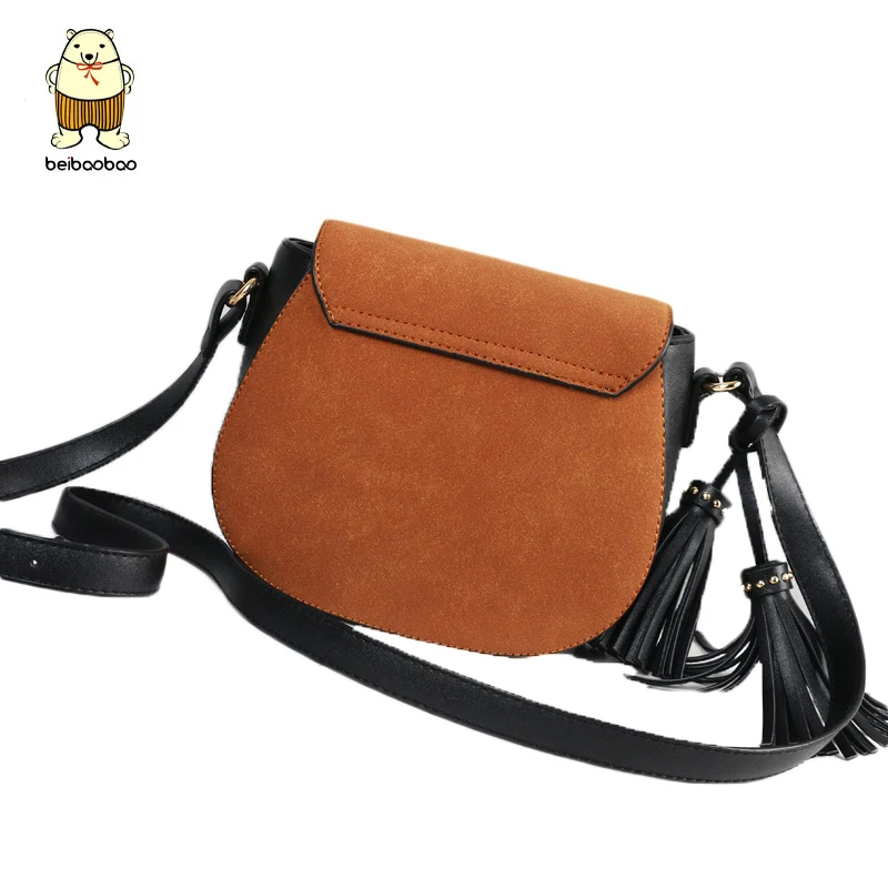 Beibaobao 2018 Crossbody Bags For Teenage Girls High Quality Matte Leather Fashion Women Messenger Tassel Women's Bag B022 | Багаж и
