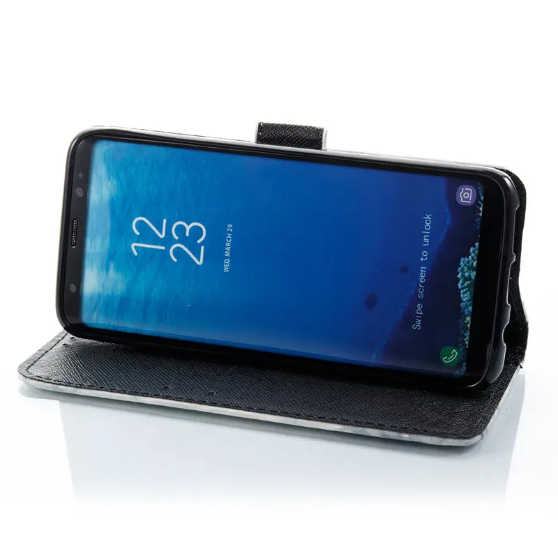 Чехол для samsung Galaxy S8 плюс кожа флип Бумажник держатель карт чехол S2 S3 S4 S5 s6 S7 края