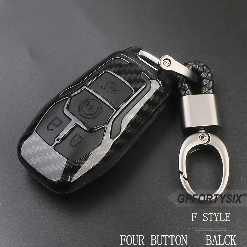 Карбоновый Чехол для автомобильного ключа оболочка 2015 2016 FORD FUSION MONDEO MUSTANG F 150 LINCOLN