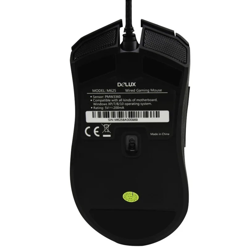 Вертикальная мышь Delux M625 Проводная RGB игровая Мышь USB оптическая 12000 Точек на дюйм