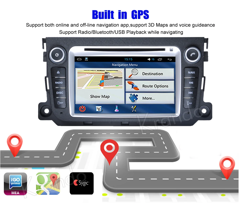 Автомагнитола Krando Android 9 0 для benz smart fortwo 2010 2011 2012 2013 2014 мультимедийная система gps