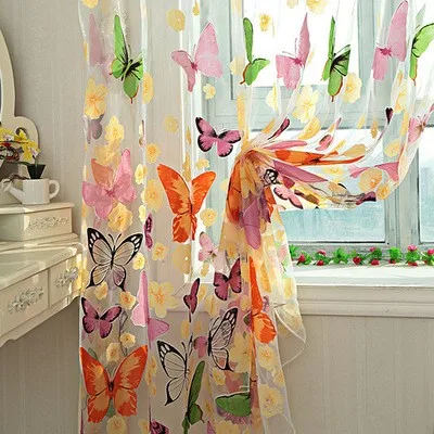 Занавеска для душа в виде бабочки пряжа тюлевые шторы гостиной зеркальная