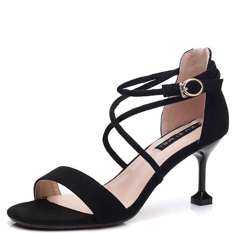 Босоножки женские на тонком каблуке винные босоножки с ремешком и пряжкой