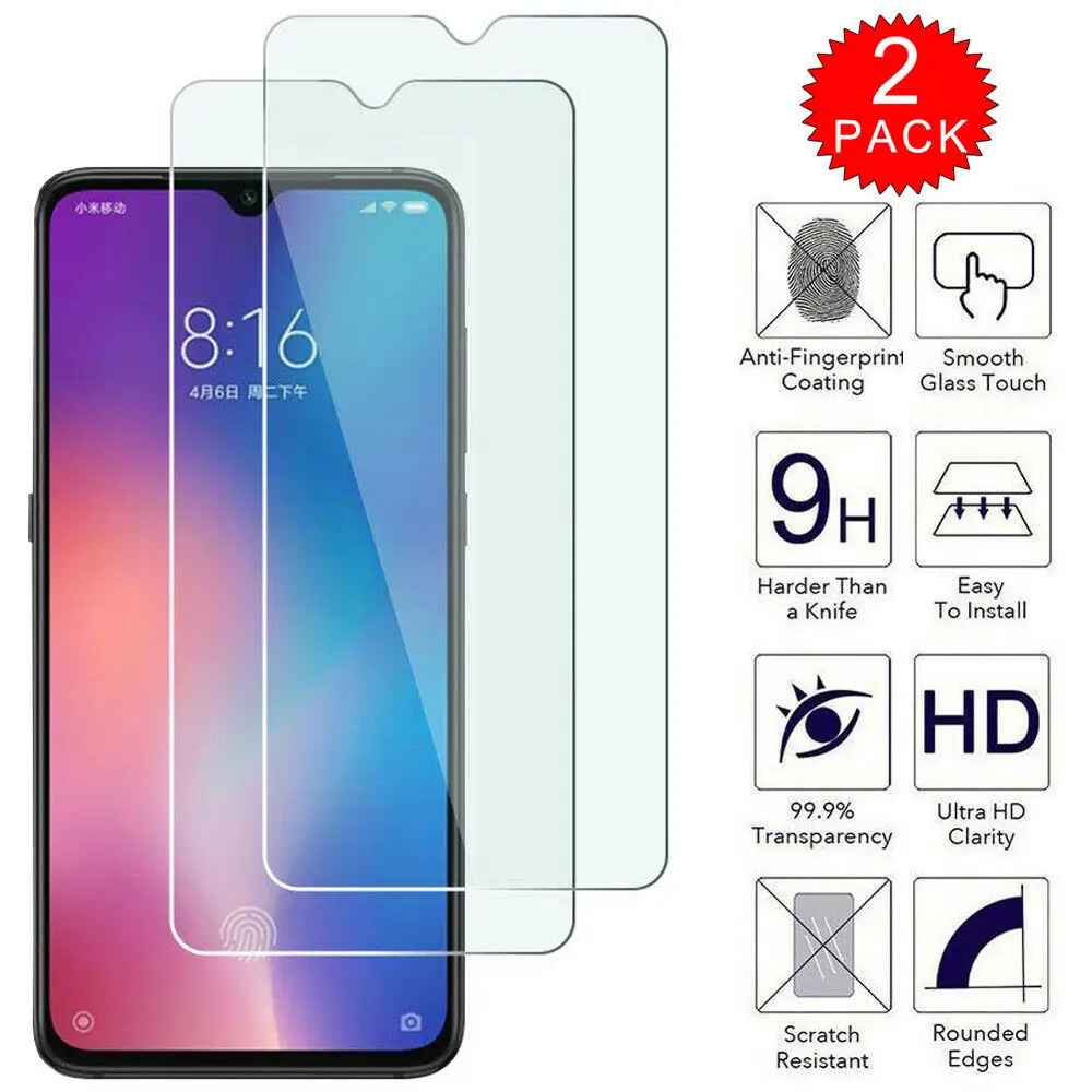 2 шт прозрачное стекло для Xiaomi Redmi Note 7 6 5 Pro RedMi K20 Pro 7A 6 Pro 6A защитная пленка из закаленного стекла для экрана