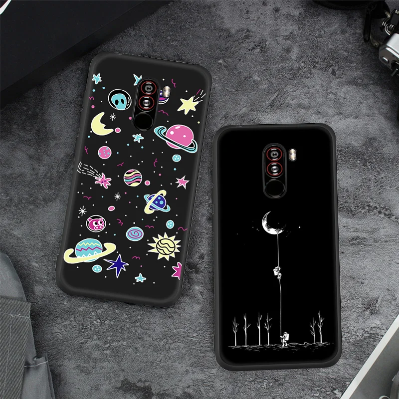 Чехол из ТПУ с рисунком Вселенной для Xiaomi Mi A2 A1 Mi8 Lite 9 Mix 2S Max 3 2 матовый чехол Pocophone F1