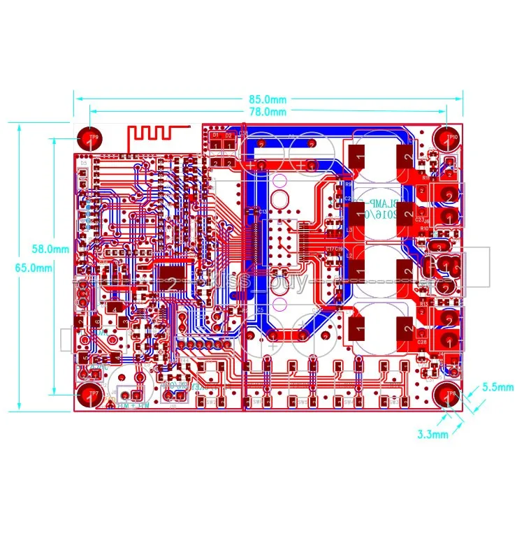 TDA7492 50 Вт + CSR8635 Bluetooth 4 0 аудио приемник Цифровой усилитель плата AUX для 12 В 24 в 19