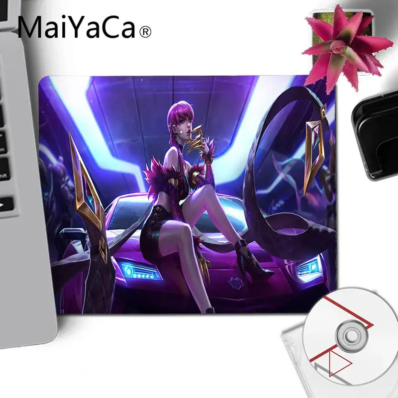 No Lock Edge25x29cm MaiYaCa League of Legends для девочек группа K DA Akali Ahri комфорта маленькая Мышь коврик игровой Мышь пусковая площадка коврик для мыши, клавиатуры аниме Мышь pad - Цвет: No Lock Edge25x29cm
