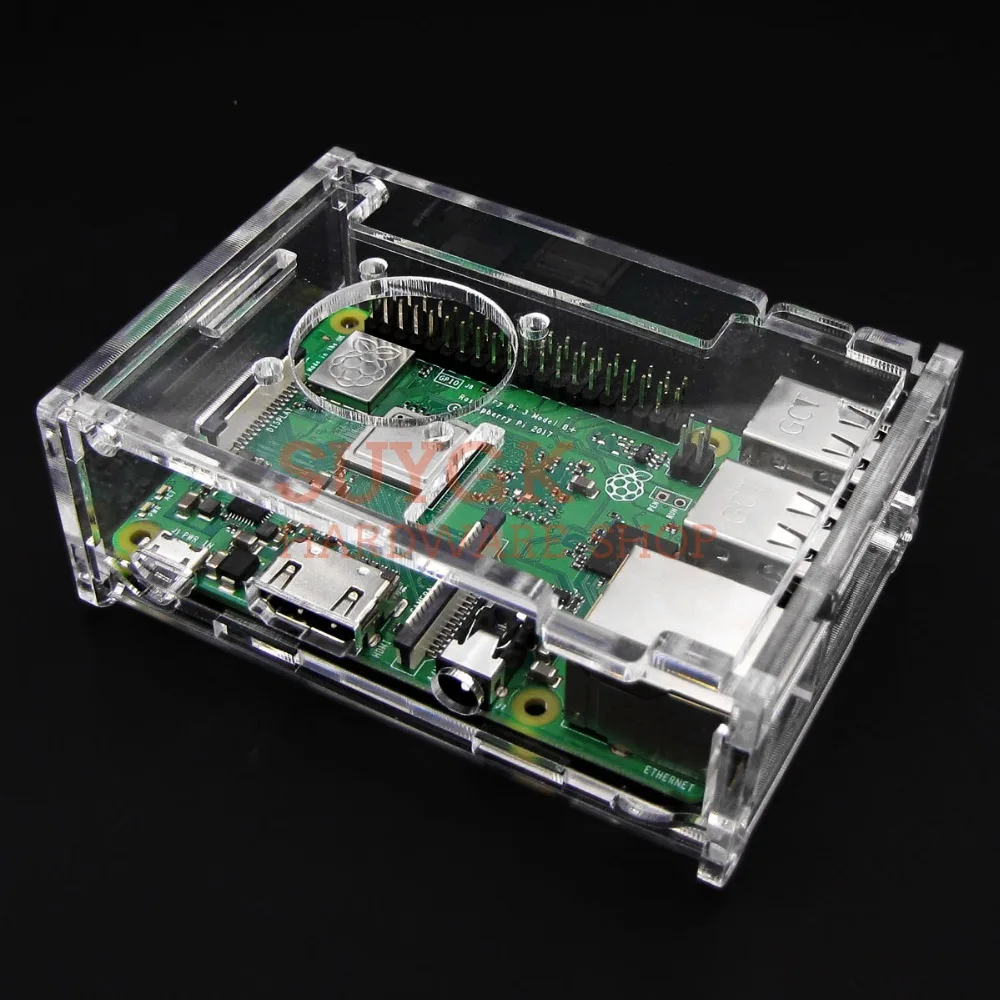 Raspberry PI 3 Model B+ Плюс Прозрачный Акриловый чехол Корпус коробка для Raspberry PI 2, PI3 Модель B, PI 3B