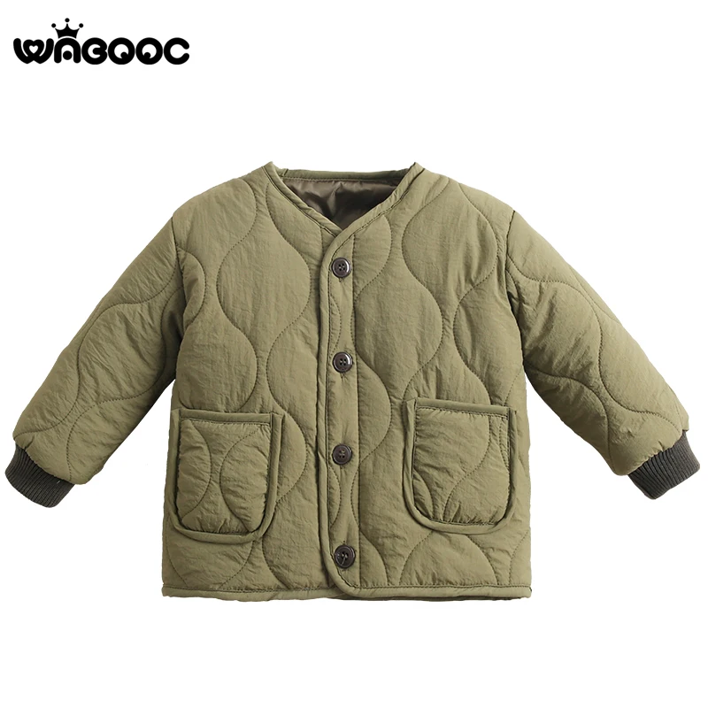 WABOOC/детская хлопковая куртка с волнистой нитью в стиле ретро для мальчиков и