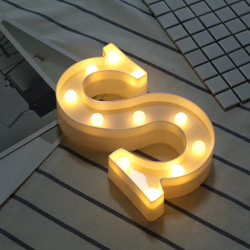 AS Shown DIY буквы символ знак сердце освещение пластик светодиодный свет Свадьба День Святого Валентина украшения свадьба вечерние украшения для помолвки - Цвет: AS Shown