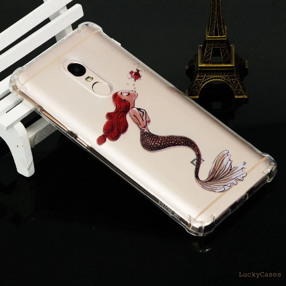 Защитная крышка Мягкие силиконовые ТПУ анти-капля смартфон Чехол для Xiaomi Redmi NOTE4