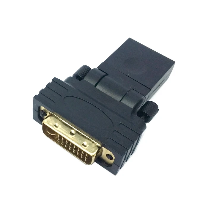 1080p DVI папа к HDMI Женский 360 градусов вращающийся Поворотный адаптер для HDTV