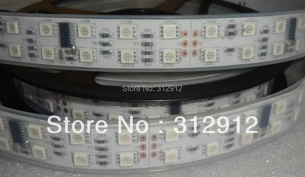 5 м DC12V 120 светодиодов/м и 10 шт. TM1812 ic/meter (40 пикселей) светодиодная цифровая полоса