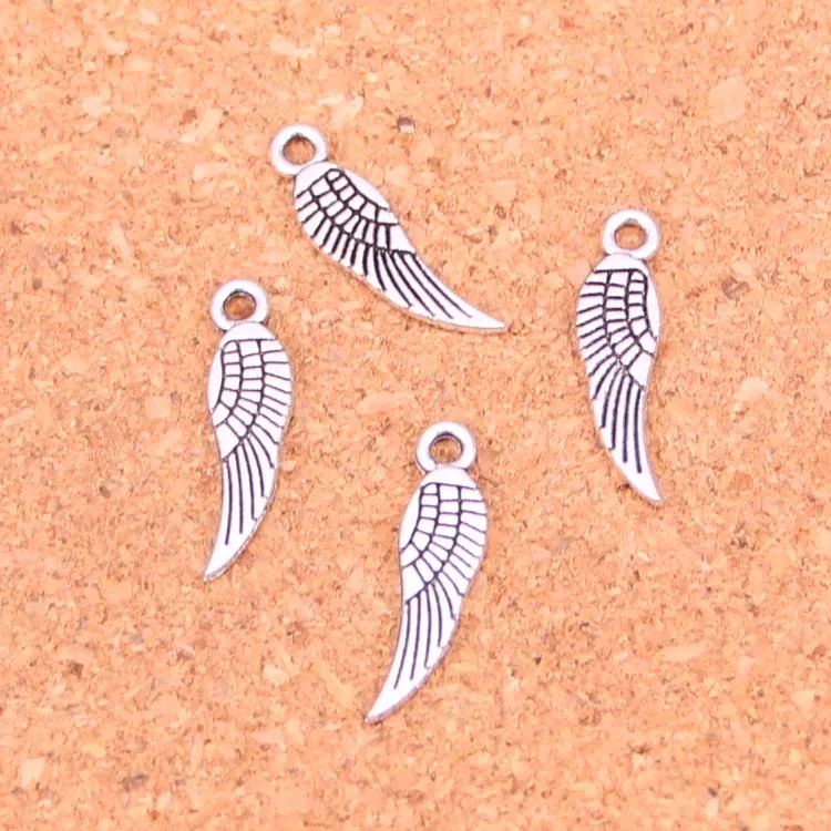 300Pcs Antique Silver Plated angel wings Charms Diy Handmade Jewelry Findings Accessories 19mm | Украшения и аксессуары