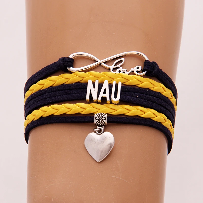 Прямая поставка Бесконечность любовь Нау Подвеска для браслета в форме сердца