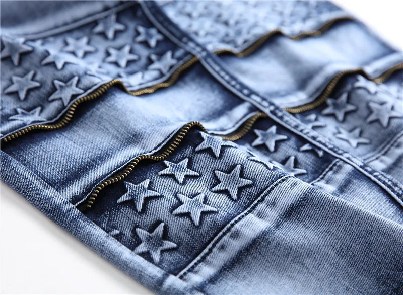 Дант Булун Для мужчин плиссированные байкерские Джинсы Брюки Slim Fit Брендовая Дизайнерская обувь мотоциклетные джинсовые брюки для мужчин джинсы Большие размеры 28- 42
