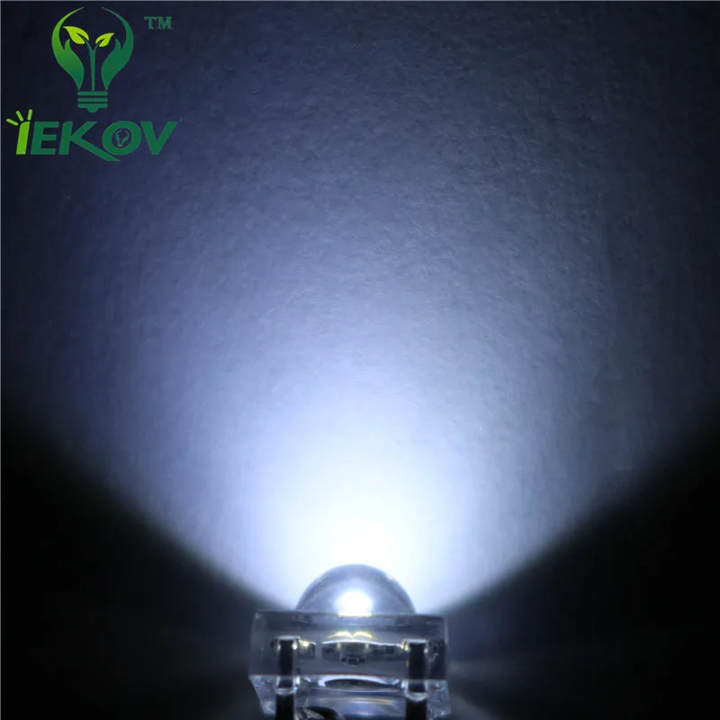20 шт. LED 5 мм белый Пиранья супер флюс светодиоды 4 pin купольная широкоугольная
