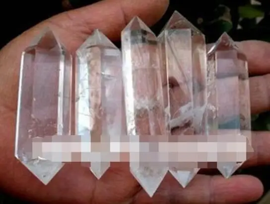 000002225 ##@@ 5 шт. AAA Натуральный прозрачный кристалл кварца DT палочка ТОЧКА ИСЦЕЛЕНИЕ