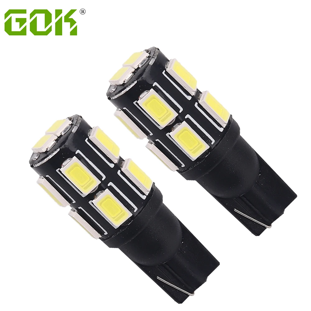 

100pcs T10 LED W5W 12smd 5730 LED Bulbs Car Light 194 168 Clearance Reading License Plate Lamp Interior Dome Lights 12V 6000k