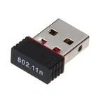 Мини USB 2,0 802.11n стандарт 150 Мбитс Wi-Fi сетевой адаптер Поддержка 64128 бит WEP WPA шифрование для Windows Vista MAC Linux ПК