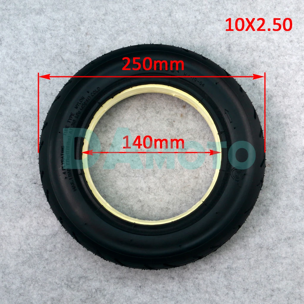Однотонные бескамерные шины 10x2 50 10 дюймов колесные для складного электрического