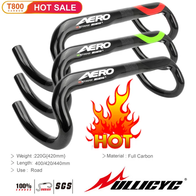 

Semi-Circle indent Ultra-light superstrong Road Bike Handlebar Bent Bar Carbon Fiber Bicycle Handlebar 31.8mm*400/420/440mm