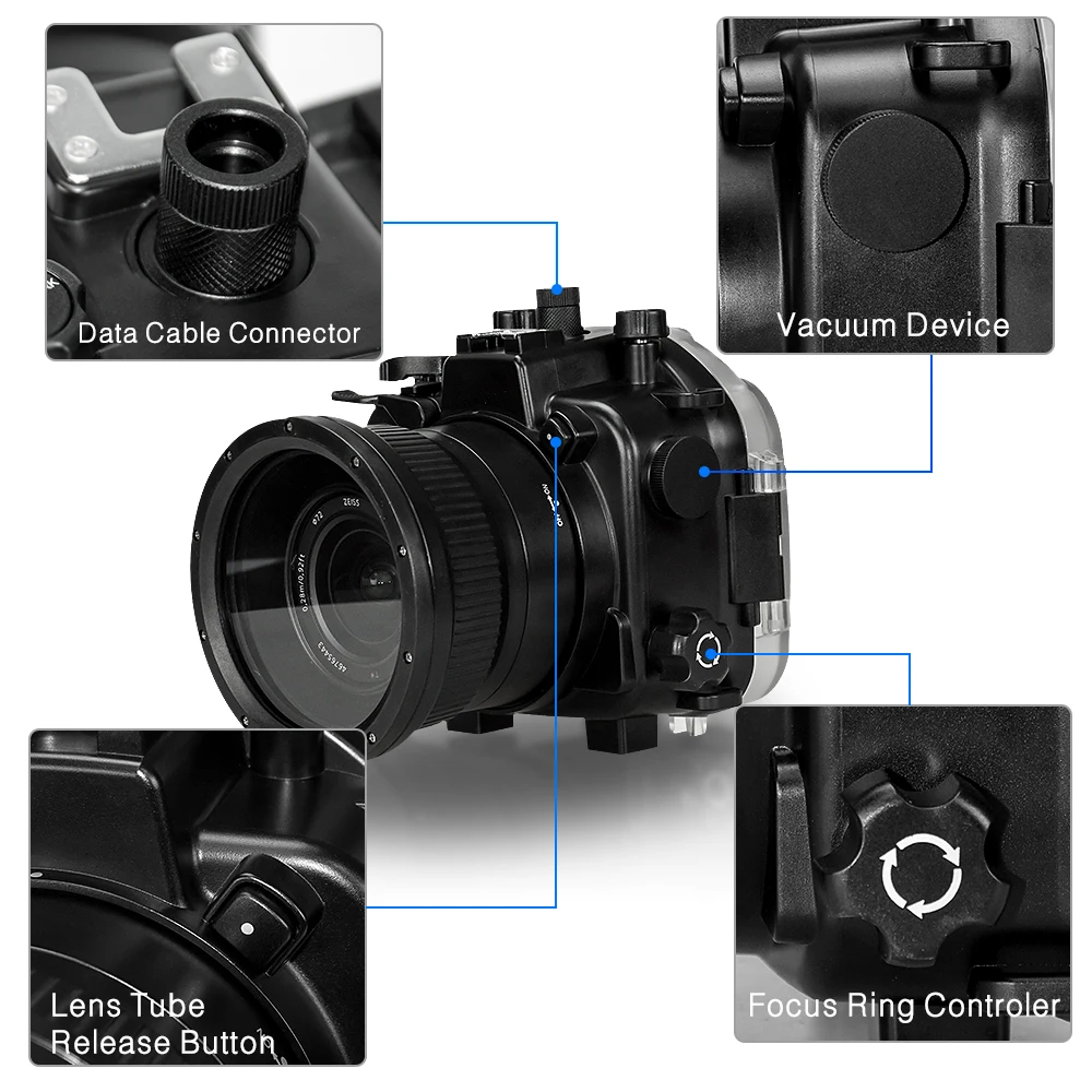 Водонепроницаемый чехол для камеры Sony A9 подводный Чехол всех функций сменная