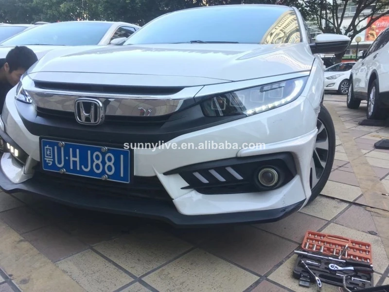 Светодиодная фара для Honda Civic 2016 2017 года передней фары BUGATTI Style JL|Фара авто в сборе| |