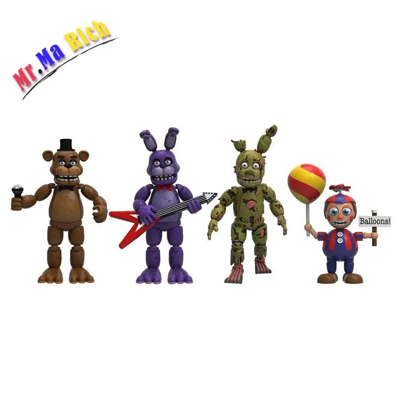 4 шт./лот ПВХ Five Nights At Freddy's экшн фигурка Fnaf Бонни Фокси Фредди Fazbear куклы аниме
