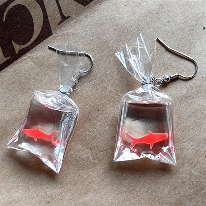 Милые серьги-подвески Koi Fish Water Bag для женщин 2018 новые трендовые серьги девочек
