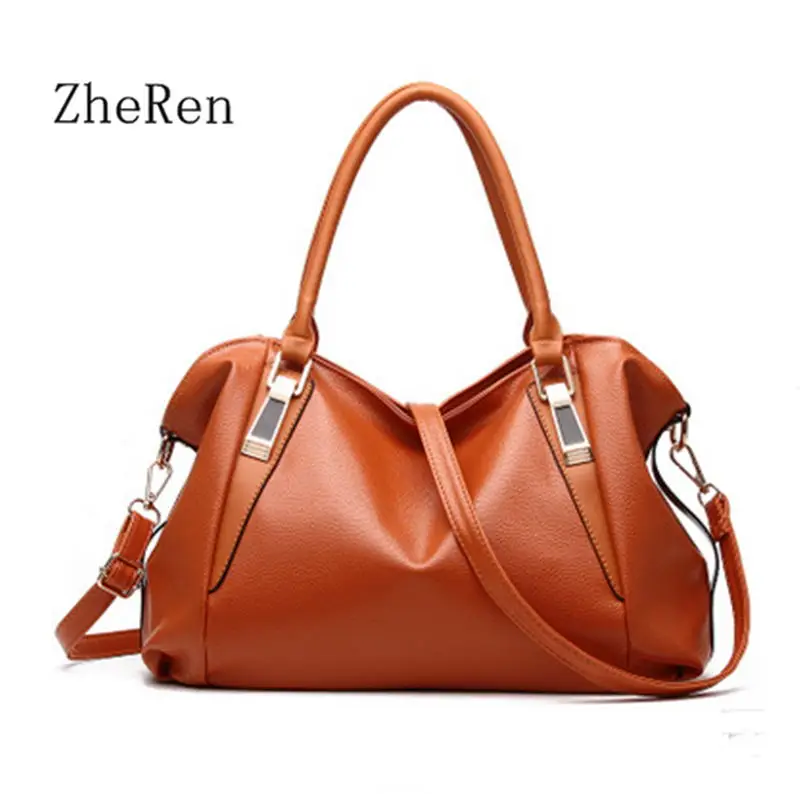 New PU Handbag Leisure High Capacity Solid Color Soft Shoulder Female Bag Mobile documents | Багаж и сумки