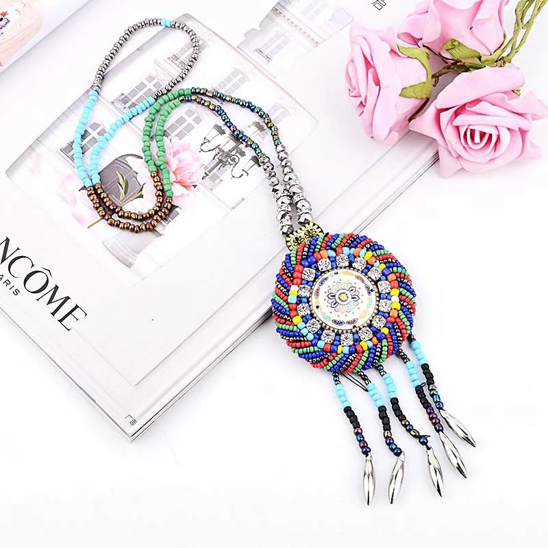 Loveiystar Лидер продаж женские бохо колье Jewelry Аксессуары Новый стиль ретро кулон