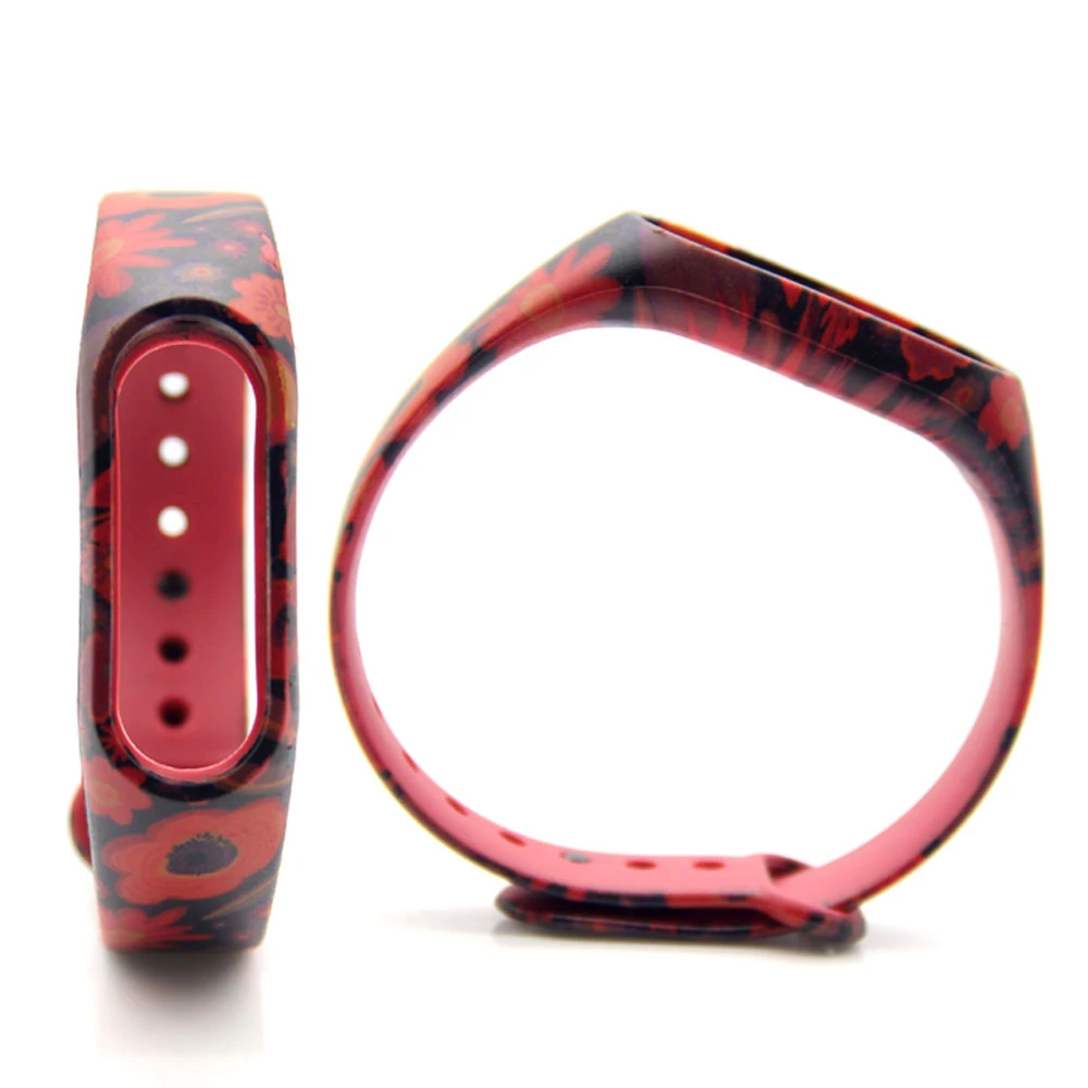Для mi Band 2 с цветочным принтом сменный ремешок для Xiao mi силиконовые браслеты для mi Band 2 цветной браслет для mi Band 2