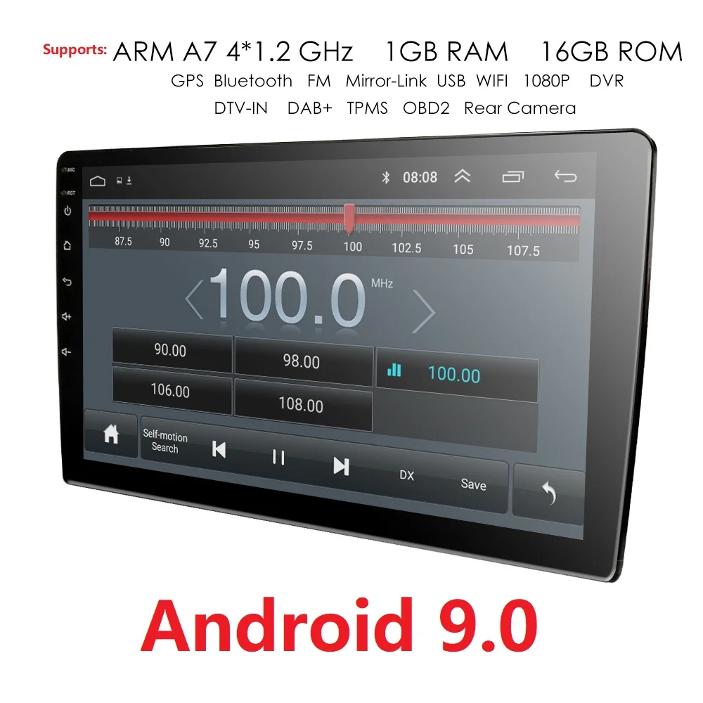 2 Din 9 'Ɗ ядра Универсальный Android 0 1 ГБ RAM автомобильное радио стерео GPS навигация