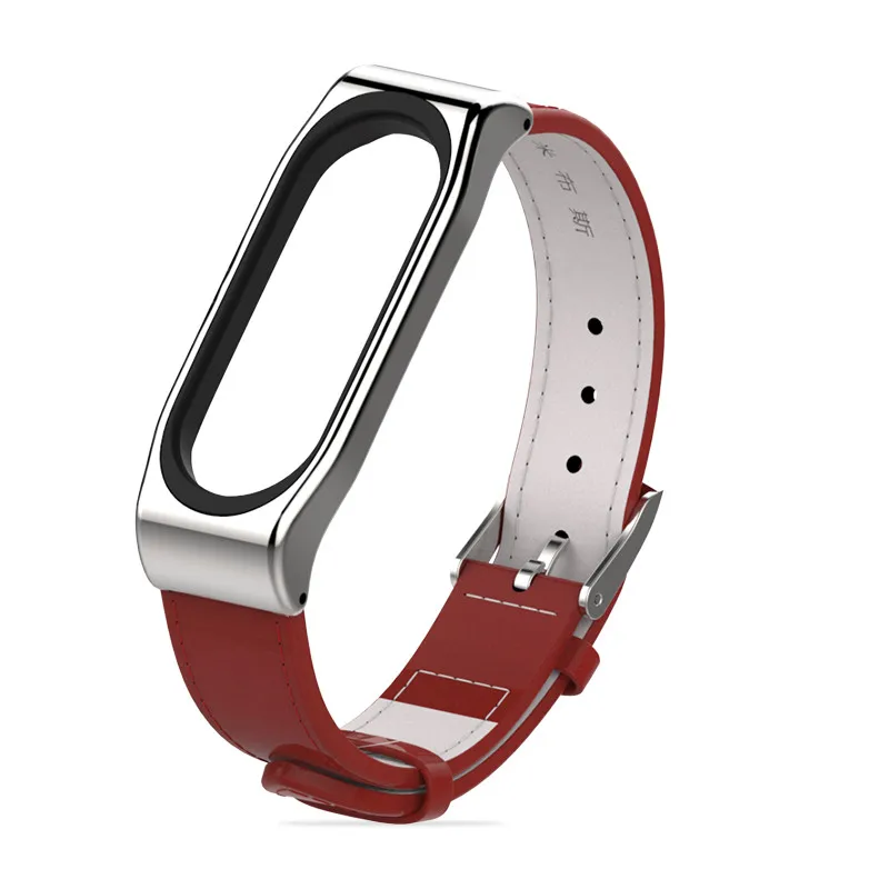 Mi jobs mi band 3 ремешок из натуральной кожи ремешок браслет для Xiaomi mi band 3 черный смарт-часы Безвинтовой mi band 3 ремешок