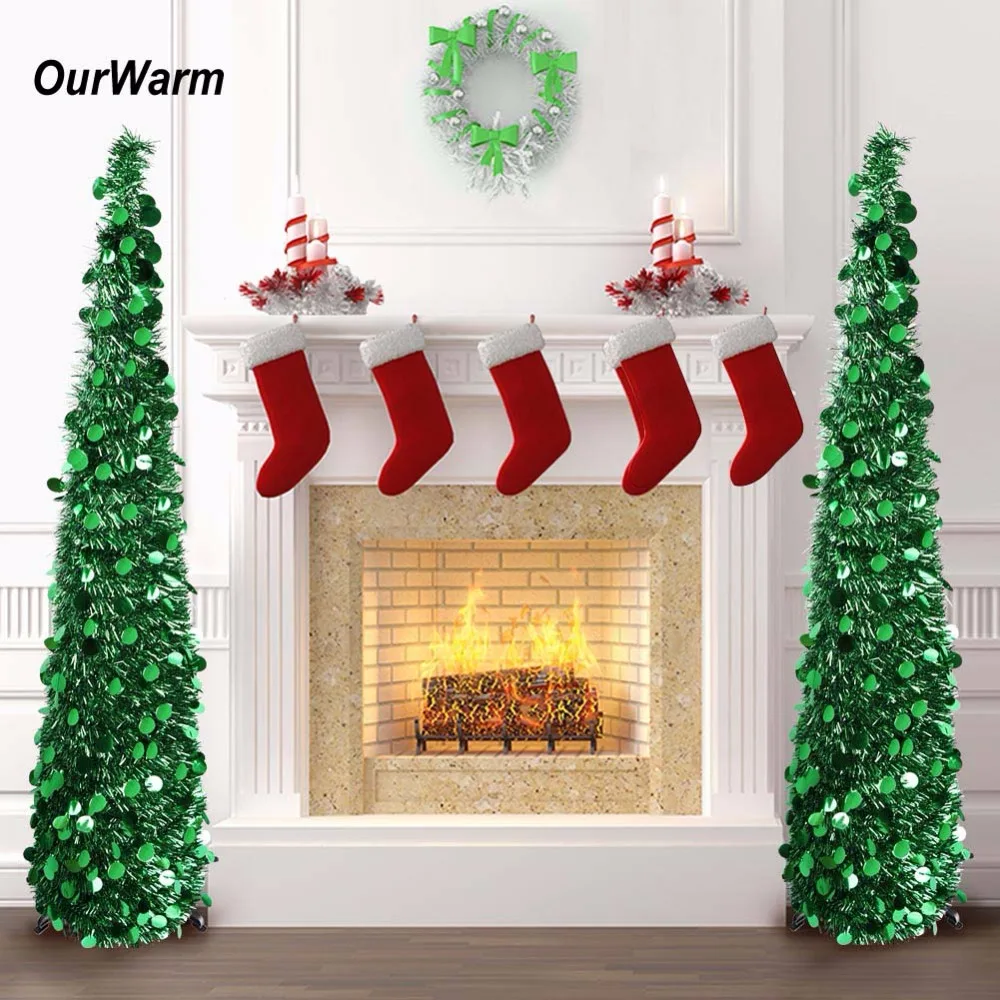 Новогодняя искусственная мишура OurWarm Рождественская елка 5 футов поддельная