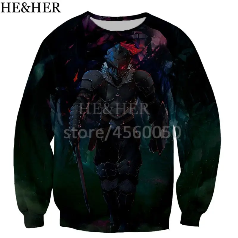 Новое поступление популярные аниме Goblin Slayer 3d свитшоты мужские женские джемпер