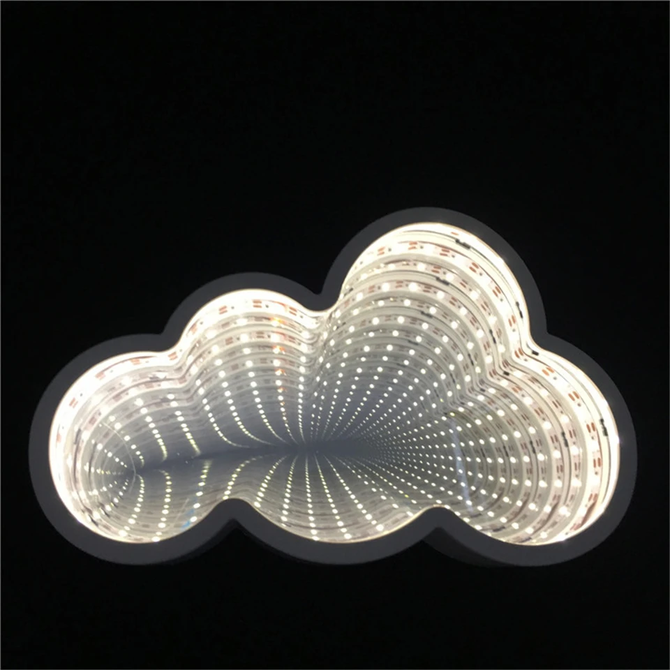 Прямая поставка, креативный туннель, световой эффект, ночник, 3D, Рождественская елка, облако, звезда, сердце, форма, ночник, домашний декор, светодиодный светильник