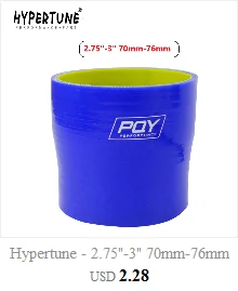 Hypertune-синий и желтый "-2,5" 51 мм-64 мм силиконовый шланг прямой Редуктор Joiner муфта HT-SH02025-QY