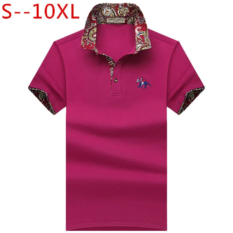 

2021 New fashion Mens Polo Shirt For Men Polos Men loose Short Sleeve comfortable polo Plus Size 6XL 7XL 8XL 9XL 10XL