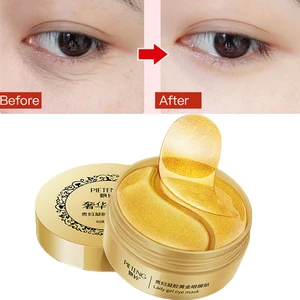 60 шт., Золотая коллагеновая маска для глаз, гель, увлажняющие патчи для глаз, Уход за глазами, маска для сна, средство для удаления темных грязей, против возрастных мешков, морщин для глаз