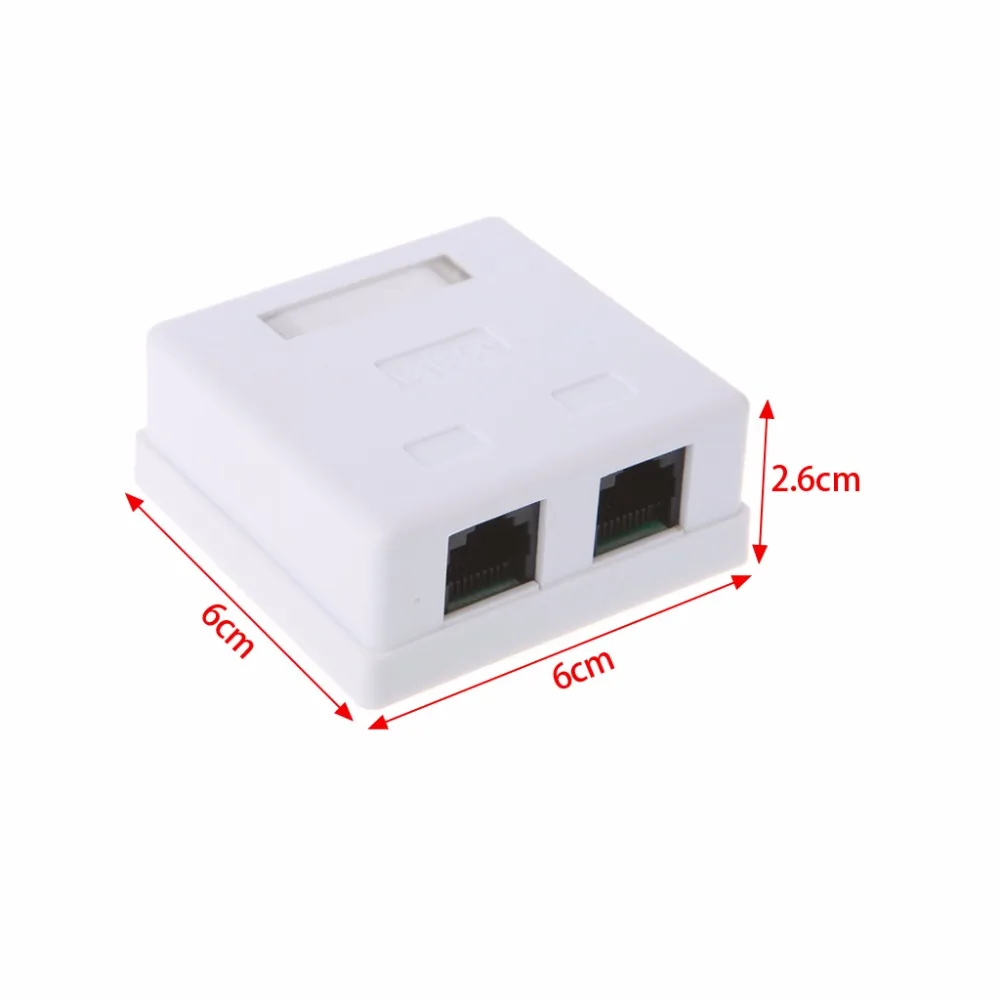 Высококачественная распределительная коробка RJ45 CAT5e сетевой разъем 2 портовый